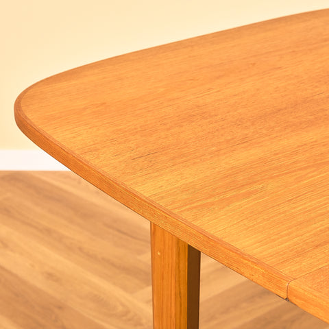 Swedish (Klaffbord) dining table in teak and beech