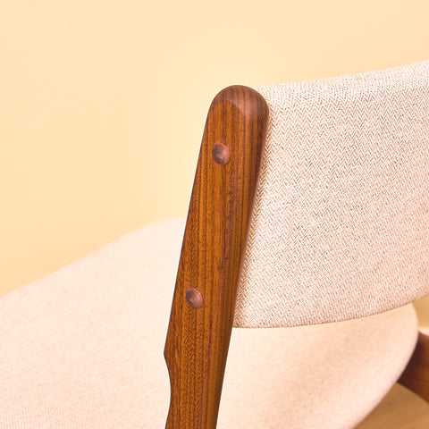 Danish set of 6 dining chairs in solid teak