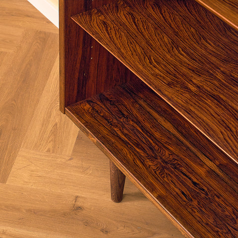 Danish bookshelf in Santos rosewood by Poul Hundevad for Poul Hundevad and Co.