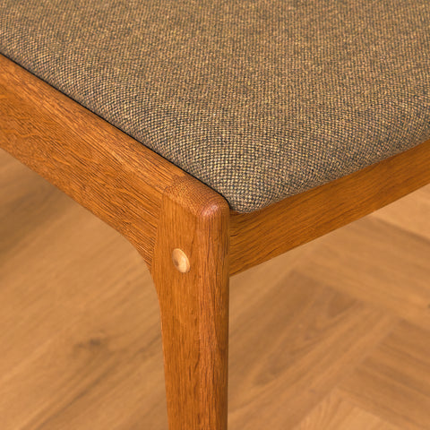 Danish dining chairs in oak by Johannes Andersen for Uldum Mobelfabrik