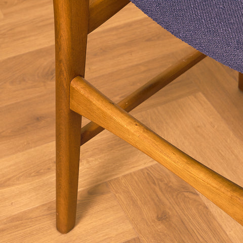 Danish set of 6 dining chairs in teak and beech