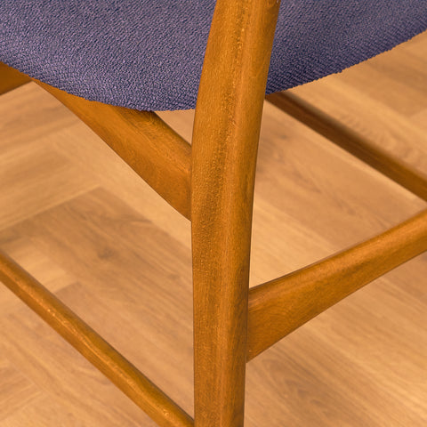 Danish set of 6 dining chairs in teak and beech
