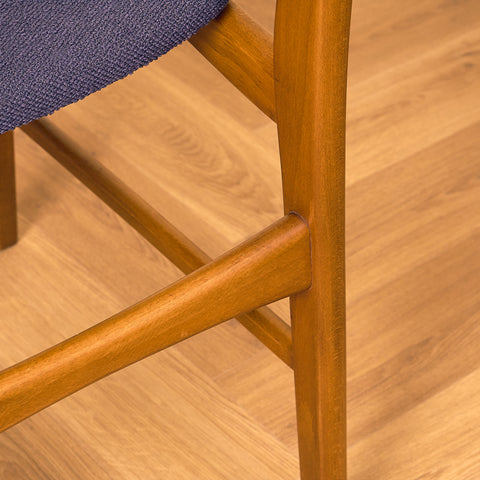 Danish set of 6 dining chairs in teak and beech