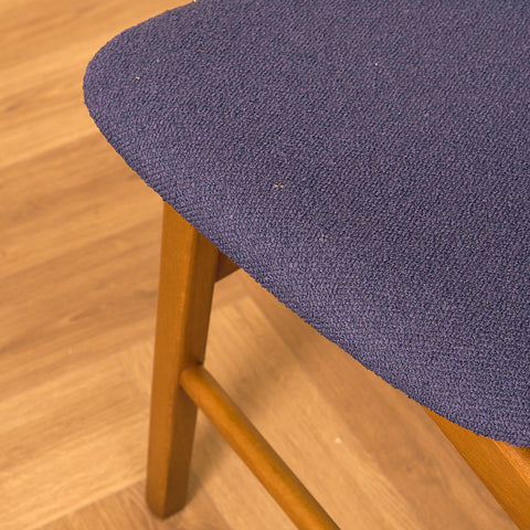 Danish set of 6 dining chairs in teak and beech