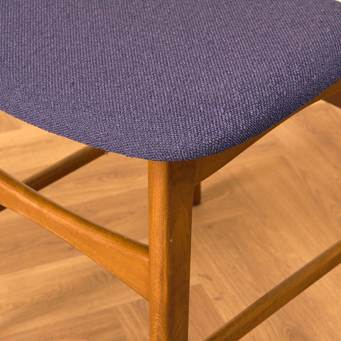 Danish set of 6 dining chairs in teak and beech