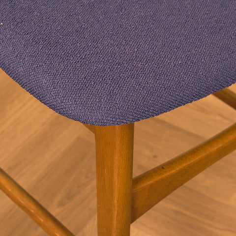 Danish set of 6 dining chairs in teak and beech