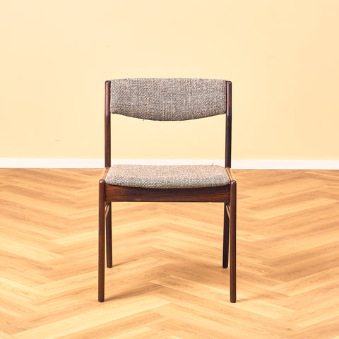 Danish dining chairs in solid Santos rosewood by N&K Bungaard Rasmussen for Thorsø Møbelfabrik
