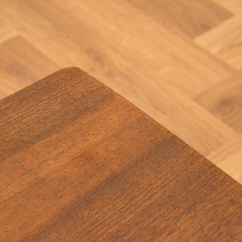 Swedish side table in teak and beech