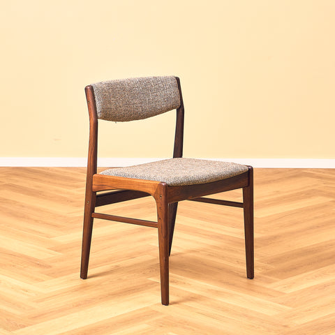 Danish dining chairs in solid Santos rosewood by N&K Bungaard Rasmussen for Thorsø Møbelfabrik