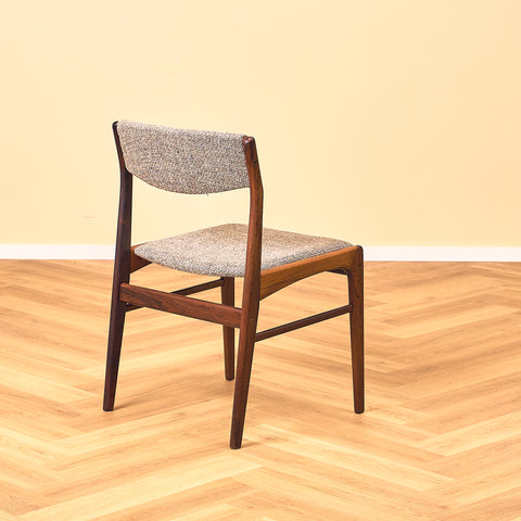 Danish dining chairs in solid Santos rosewood by N&K Bungaard Rasmussen for Thorsø Møbelfabrik