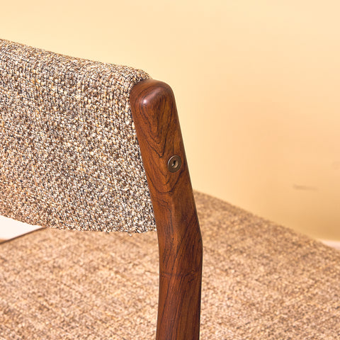 Danish dining chairs in solid Santos rosewood by N&K Bungaard Rasmussen for Thorsø Møbelfabrik