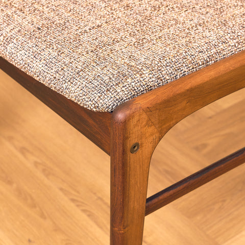 Danish dining chairs in solid Santos rosewood by N&K Bungaard Rasmussen for Thorsø Møbelfabrik