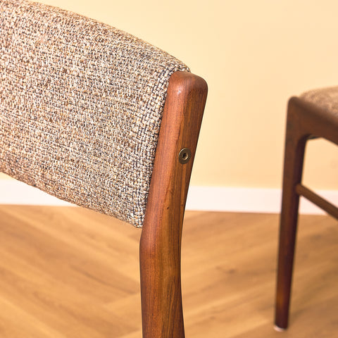 Danish dining chairs in solid Santos rosewood by N&K Bungaard Rasmussen for Thorsø Møbelfabrik