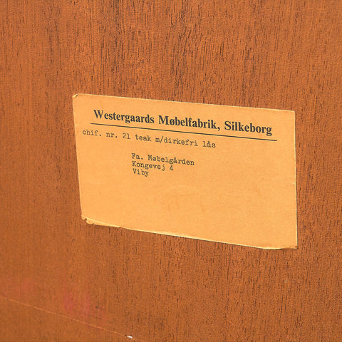 Danish cabinet in teak by P. Westergaards møbelfabrik