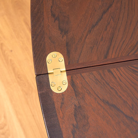 Danish round dining table in Santos rosewood, model 'Flip-Flap' by Dyrlund