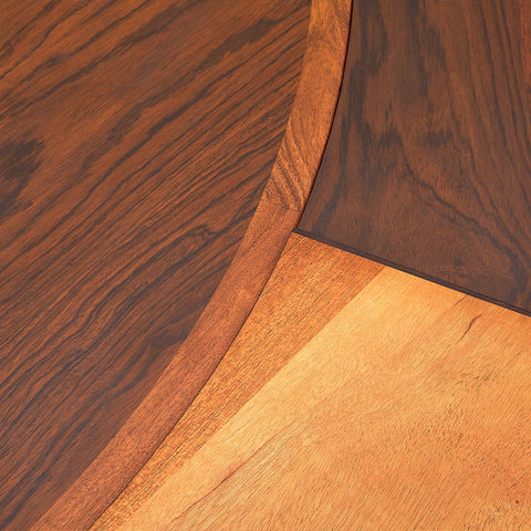 Danish round dining table in Santos rosewood, model 'Flip-Flap' by Dyrlund