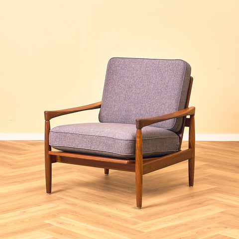 Swedish armchair "Kolding" in solid walnut by Erik Wörtz for IKEA