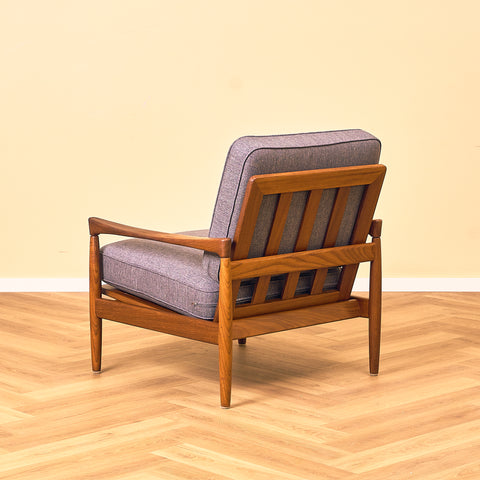 Swedish armchair "Kolding" in solid walnut by Erik Wörtz for IKEA