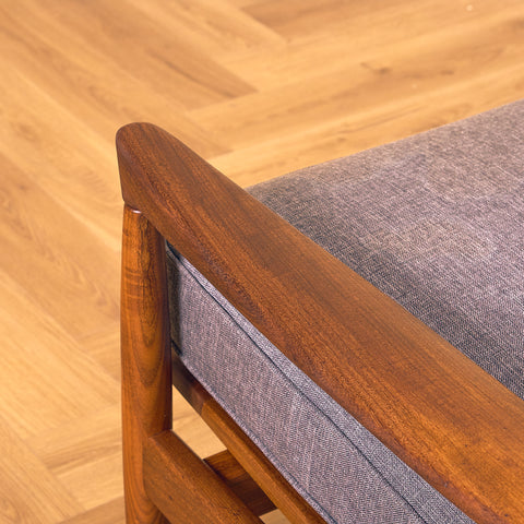 Swedish armchair "Kolding" in solid walnut by Erik Wörtz for IKEA