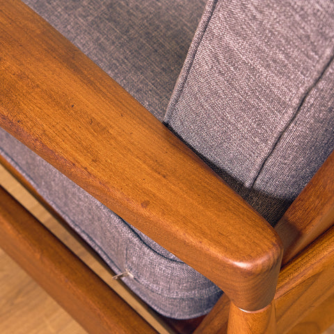 Swedish armchair "Kolding" in solid walnut by Erik Wörtz for IKEA