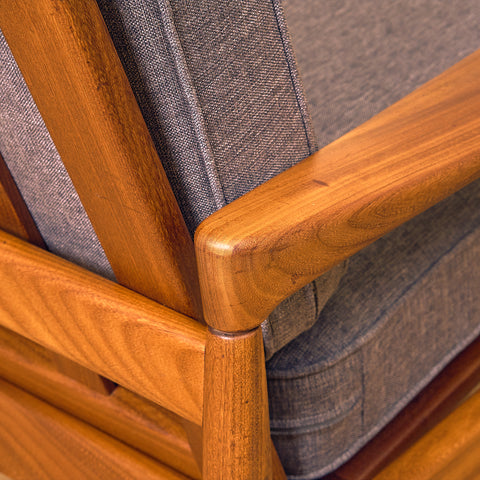 Swedish armchair "Kolding" in solid walnut by Erik Wörtz for IKEA