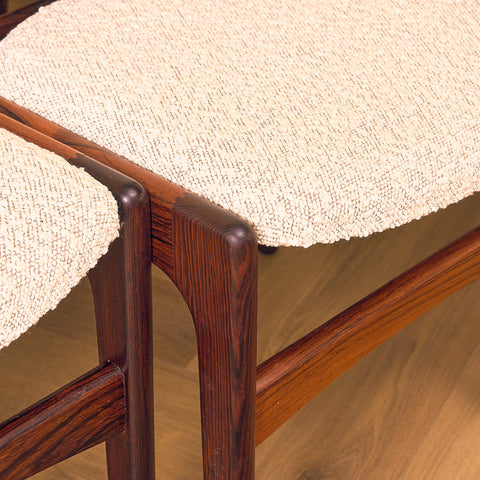 Danish dining chairs in Santos rosewood by Erik Buch for Anderstrup Møbelfabrik, model 89