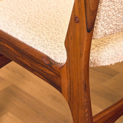 Danish dining chairs in Santos rosewood by Erik Buch for Anderstrup Møbelfabrik, model 89