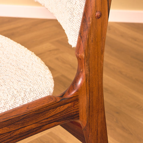 Danish dining chairs in Santos rosewood by Erik Buch for Anderstrup Møbelfabrik, model 89