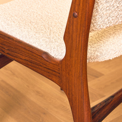 Danish dining chairs in Santos rosewood by Erik Buch for Anderstrup Møbelfabrik, model 89