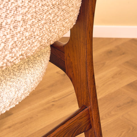 Danish dining chairs in Santos rosewood by Erik Buch for Anderstrup Møbelfabrik, model 89