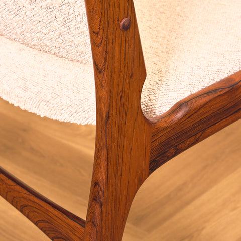 Danish dining chairs in Santos rosewood by Erik Buch for Anderstrup Møbelfabrik, model 89