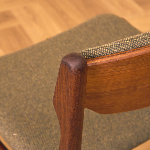 Danish dining chairs in teak and walnut by Findahl
