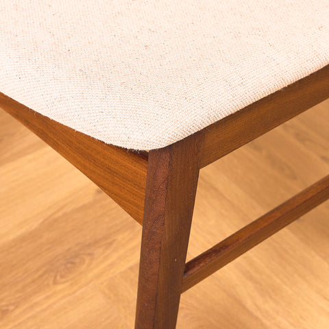 Danish dining chairs in teak and walnut by Findahl
