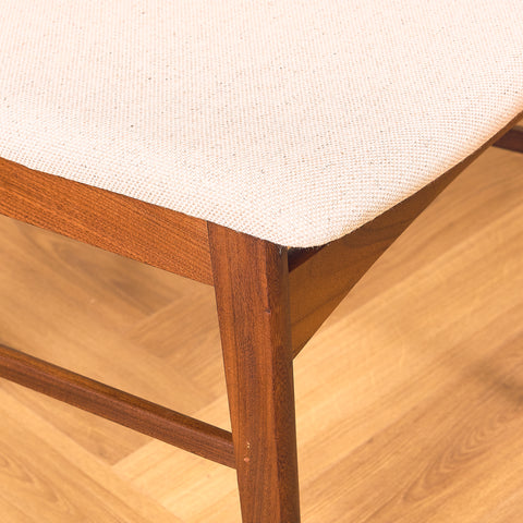 Danish dining chairs in teak and walnut by Findahl