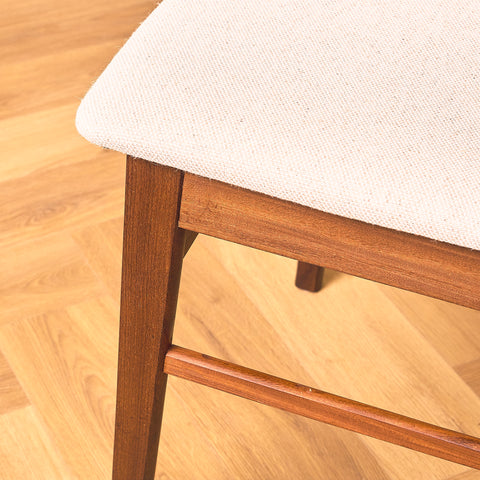 Danish dining chairs in teak and walnut by Findahl
