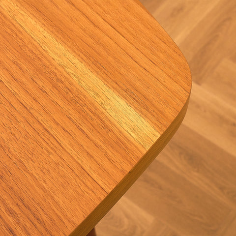 Swedish square dining table in teak and oak by AB Möbelfabriken Linden