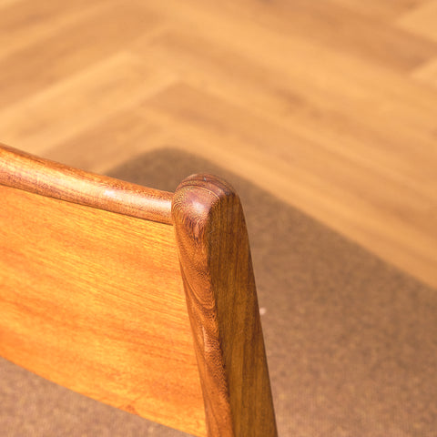 Danish single dining chair in teak and walnut