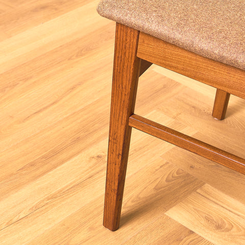 Danish single dining chair in teak and walnut