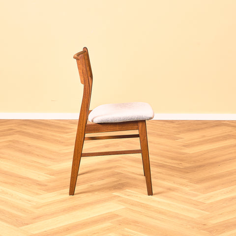 Danish dining chairs in teak and walnut