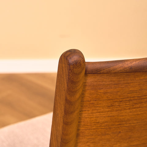 Danish dining chairs in teak and walnut
