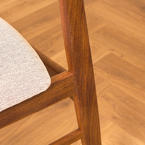 Danish dining chairs in teak and walnut