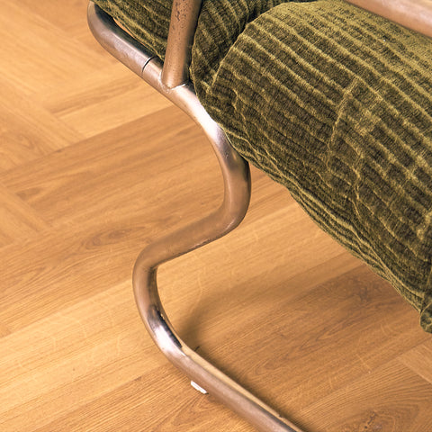 Mid-century armchair in chrome by Peter Hoyte
