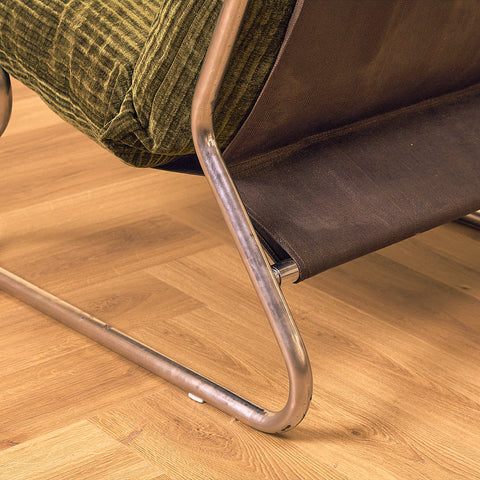 Mid-century armchair in chrome by Peter Hoyte