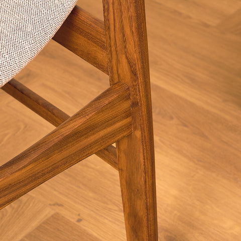 Danish dining chairs in teak and walnut