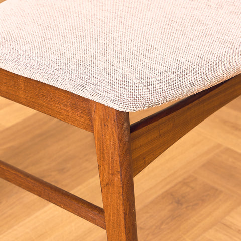 Danish dining chairs in teak and walnut