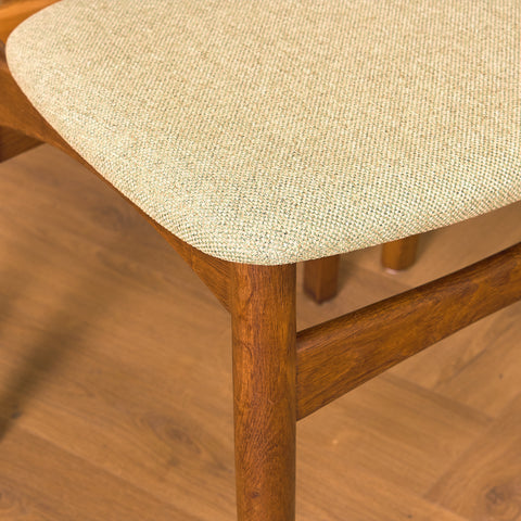 Danish dining chairs in teak & oak by Farstrup