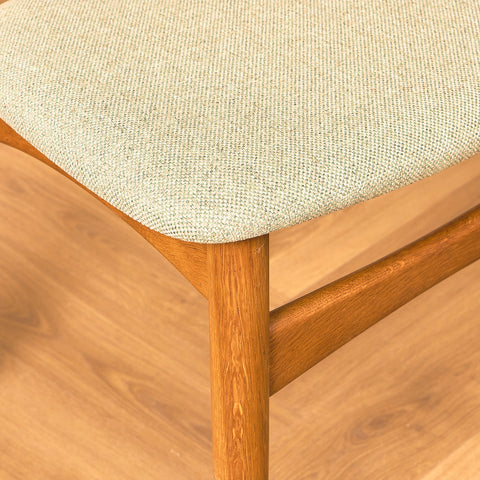 Danish dining chairs in teak & oak by Farstrup