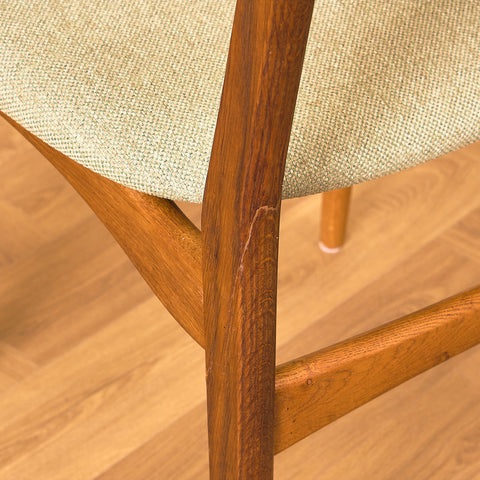 Danish dining chairs in teak & oak by Farstrup