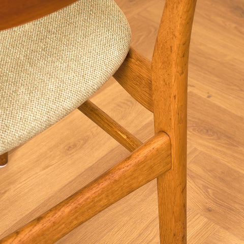 Danish dining chairs in teak & oak by Farstrup