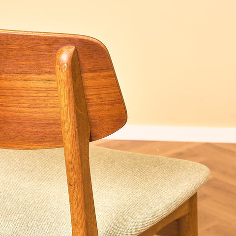 Danish dining chairs in teak & oak by Farstrup